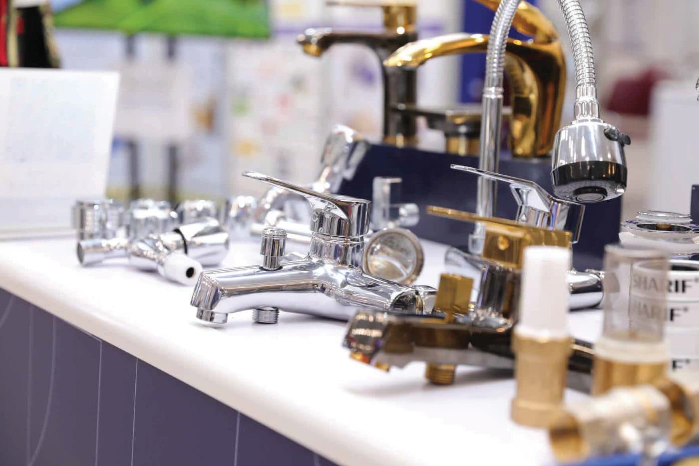 Products on display at a Kenya Buildcon exhibitor stand